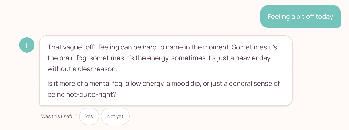 A leni conversation about feeling off